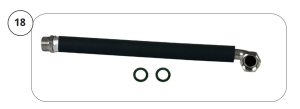Flexibele slang 1180mm R20Xr25 Kpl -0616