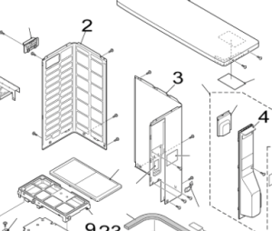 Rechterplaat voor buitenunit Nordic Inverter FRN/GRN