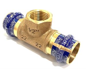 Persfitting T-buis binnendraad 22 mm x G15 x 22 mm