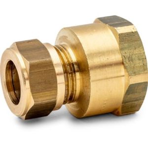 Rechte koppeling 22mm klem x R20 binnendraad