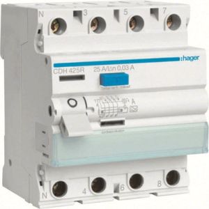 Aardlekschakelaar Type HI 4P 30MA 25A CDH425R