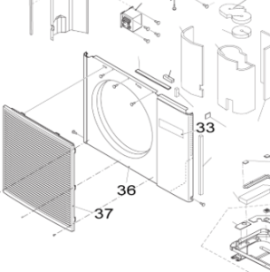 016C. Frontplaat voor Nordic Inverter buitenunit