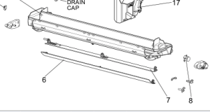 Vaan (boven) voor Mitsubishi MSZ-GE22VA, GE25VA, GE35VA, GE42VA, GE50VA