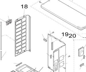 Linker zijpaneel voor buitenunit Nordic Inverter/Bosch Compress 5000